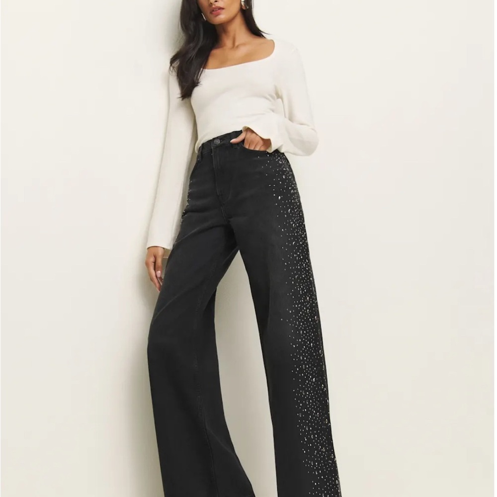 Reformation Cary High Rise Slouchy Wide Leg Jeans